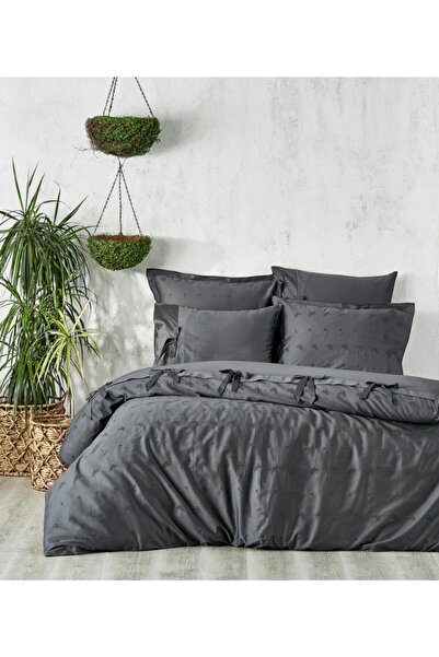 Ecocotton Saten Ecolarge Nevresim Takımı 240*220 Carmen Antrasit
