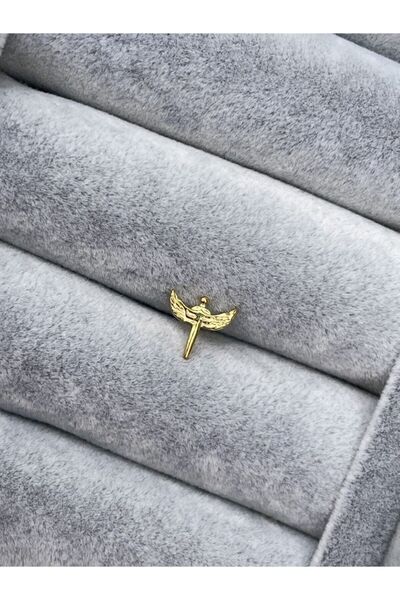 denizden silver Tekli Gümüş Mikail Meleği Küpe