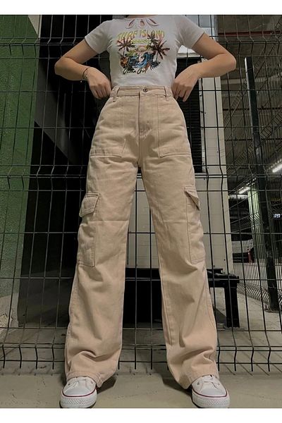 DENİKK Παντελόνι τσέπης Trend Cream Cargo
