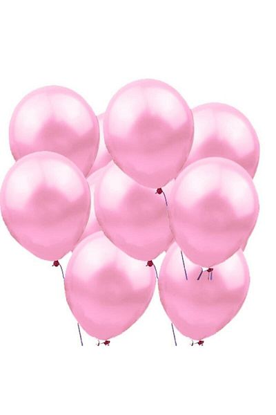 BalonEvi Metallic Pink Balloon 12" Inch 10 Pieces