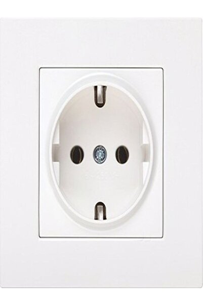 VİKO Karre White Grounded Socket 12 Pack Including Frame