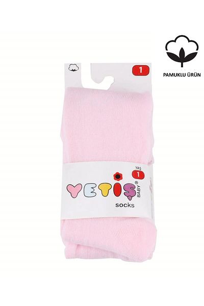 Yetiş Socks Combed Cotton Girl Pantyhose Pink