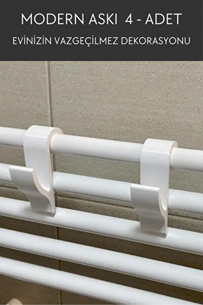 Nosa Mall Dekoratif Duvar Askısı | 4 Adet | Duvara Monte Edilen Askı | Modern...