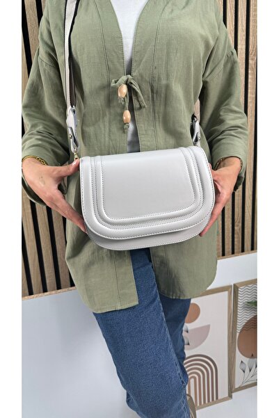 Nstil Жіноча сіра сумка через плече на щодень з деталями швів, регульованими ...