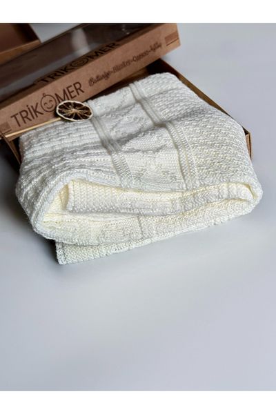Bursa Trikomer Soft Textured Knitwear Baby Blanket - Air Permeable