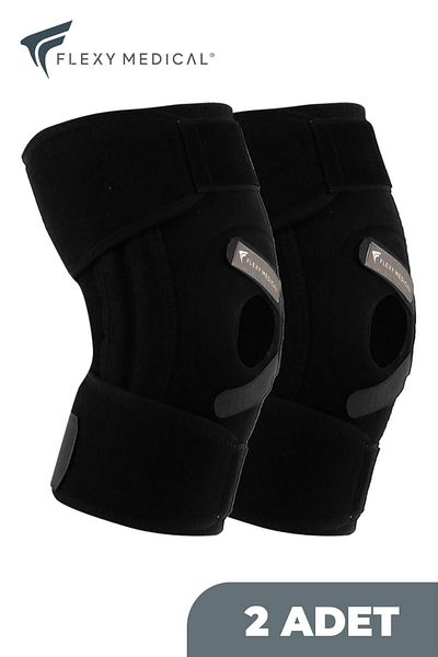Flexy Medical Unisex Knee Brace with Patella Ligament (2 Pcs) for Exercise, Weight Lifting, Knee Pain and Meniscus Support