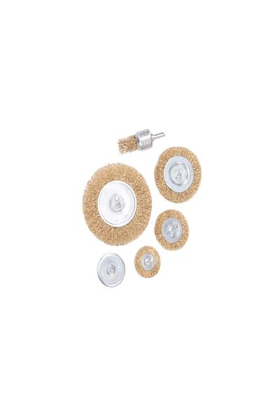 Meşem 6-Piece Steel Brush Set - Drill and Wire Brush Part