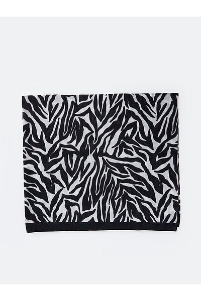 LC Waikiki ACCESORII LCW - Şal de damă cu imprimeu negru
