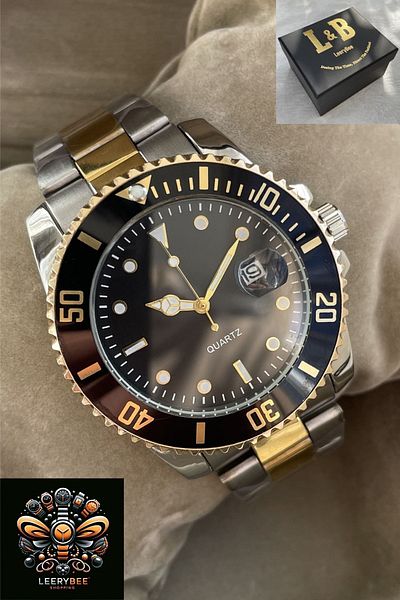 Leerybee Rlx Model Men's Wristwatch - Metal Cord Valentine's Evening Dress, Cardes and Husband's Birthday Gift
