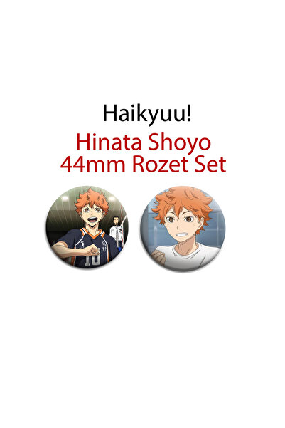 Akumastik Haikyuu! Shoyo Hinata 2li 44mm Çanta Süsü Rozet Aksesuar -
