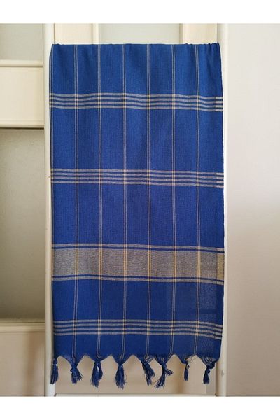 Melis Home بيستيمال حمام باللون الأصفر والأزرق الداكن - 5 قطع، 250 جرام، 80x180