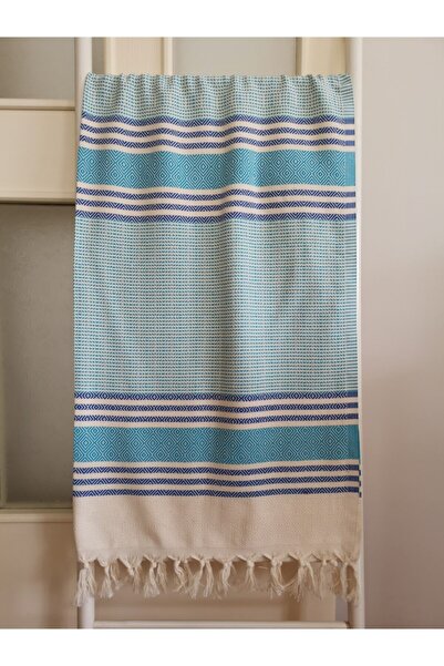 Melis Home Пештемал баня кърпа, плажна кърпа 100% памук 100x180 Çelmas синьо ...