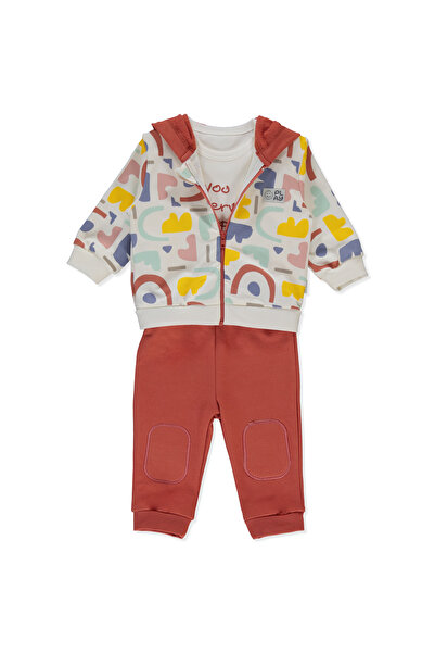 Bebetto Play Day 3-Piece Hooded Cardigan Set - K4573