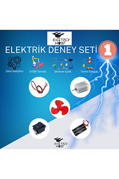 Eğitici Hobi Kutulu, Elektrik Deney Seti - 1  Eğitici Hobi Bilim Seti