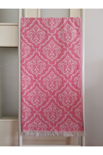 Melis Home Peshtemal, Bath Towel, Beach Towel, 100% Cotton Damask Pink