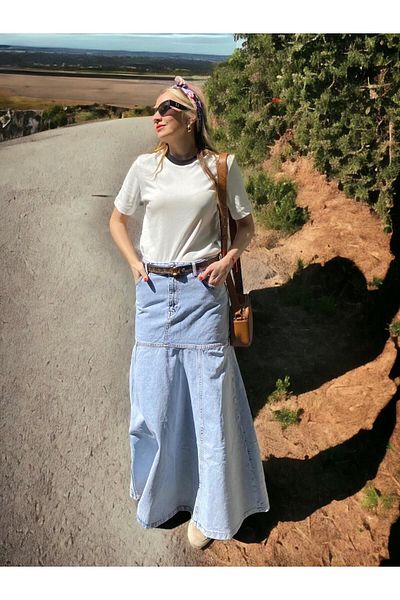 Glamorous For All Fusta albastră denim fragmentată Ice Blue