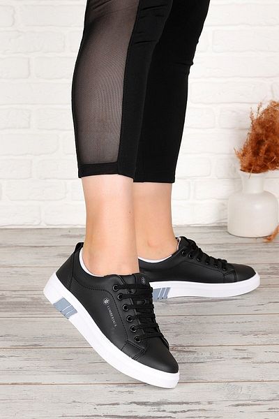 lumberjack Tına 2pr Orthopedic Black/white Flat Sole Women's Casual Sneaker