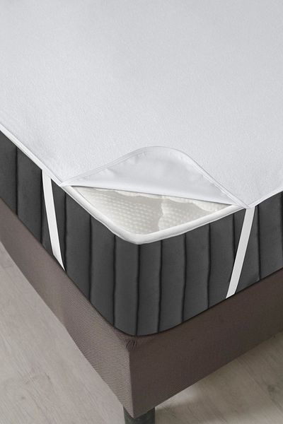 Melis Home Polyester Liquid Proof Mattress Pad with 4 Corner Elastics