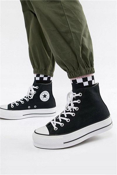 converse Chuck Taylor All Star Platform Canvas Women's Casual Shoes Black