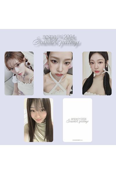 Kpop Dünyasi AESPA '' 2024 Season's Greetings '' Photocards Set - A