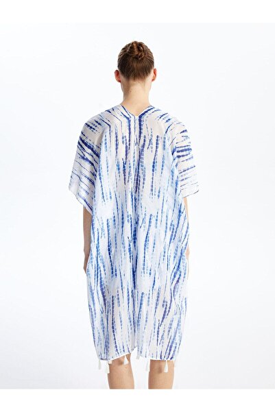 LC Waikiki LCW DREAM - Kimono de damă cu guler șal cu imprimeu violet