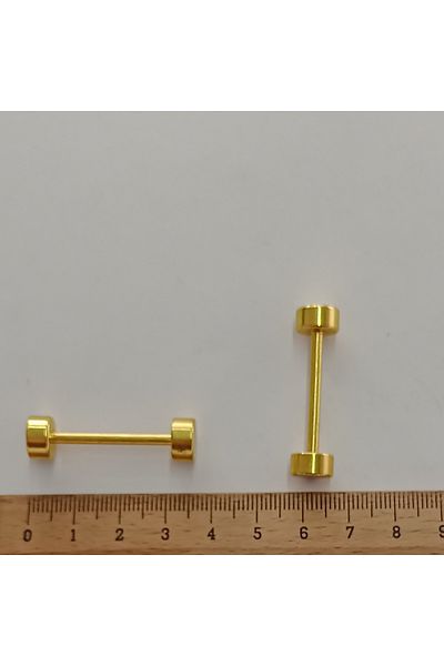 AĞIRSOY 10 Pieces Gold Barbell with 4 cm Width