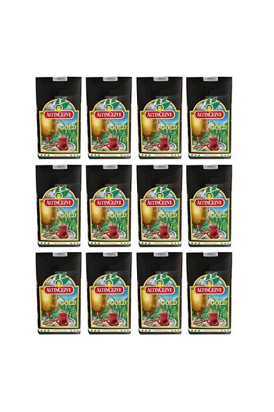 Altıncezve 1 Kg X 12 Pieces Gold Black Bulk Tea