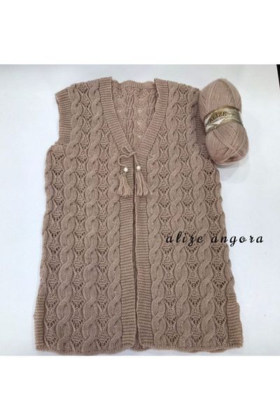 Ebrar Çeyiz Alize Angora Special Machine Knitted Vest