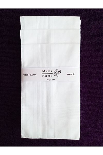 Melis Home 12 White Wipes - 40x40 Cm.100% Cotton
