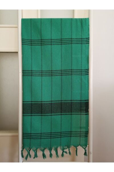 Melis Home 5 Pieces of Green Black Turkish Bath Peshtemal - 250 Gr., 80X180