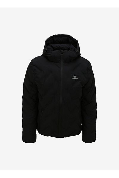 lumberjack Μαύρο ανδρικό παλτό με γιακά Α 10139863208010 _3W ML HENRY COAT 2S