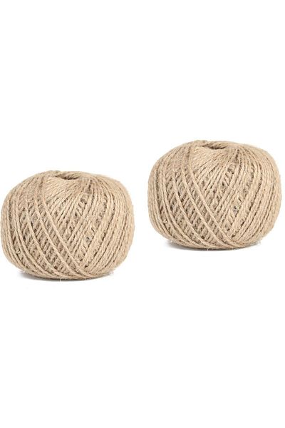 Ambarope Jute Thread 100 Grams, 100 Meters 2 Pieces - Straw Thread - Sack Thread