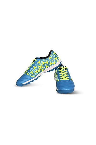 Vector X Discovery Indoor Football Shoes (Blue/Green, 10 UK/ 11 US / 44 EU) |  Leather| Lace-Up