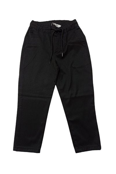 PUBA KİDS Boy's Black Gabardine Lycra Elastic Waist Pants