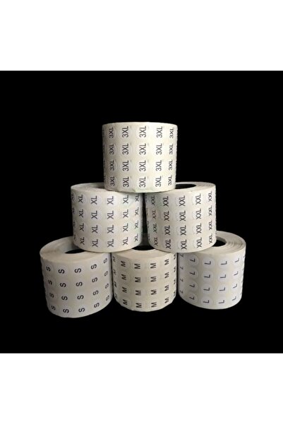 Bukle İplik S Beden Yapışkanlı Etiket - Sticker ( 5000 Adet )