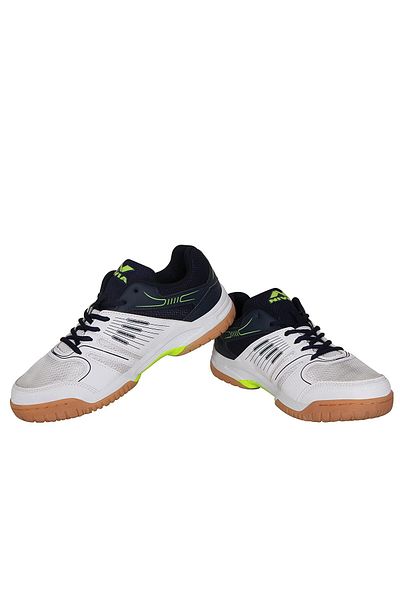 Nivia Gel Verdict Badminton Shoes (White/Blue, UK 7 \ US 8 \ EU 41) |Non-Marking Shoe