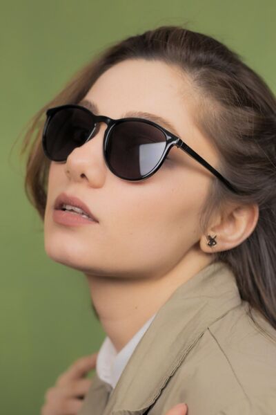 LUNOX كابرينا نظارة شمسية مستقطبة باللون الأسود للجنسين