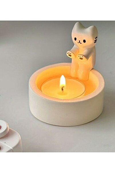 ShowArt Hediyelik Üşüyen kedi mumluk