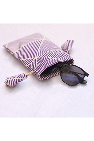 wolo صديقة للبيئة - حافظة نظارات من القماش الأرجواني