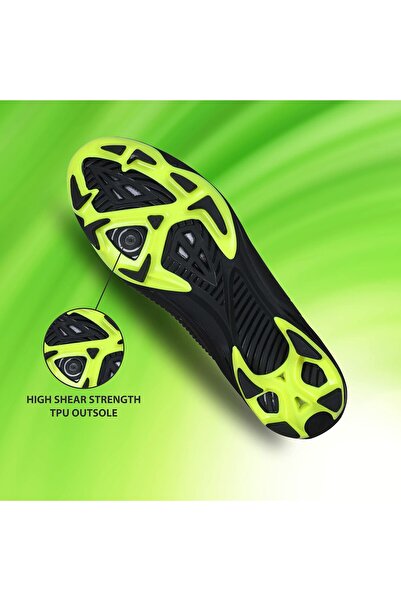 Nivia Dominator 2.0 Football Shoes (Black, 9 UK/ 10 US / 43EU) | PVC Synthetic Leather Upper