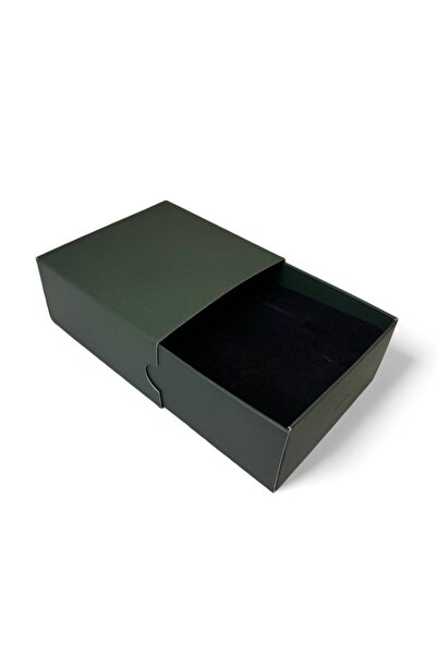 Örün Matbaa Yeşil 7,5x7,5x3,5cm Çekmeceli Takı Kutusu (JEWELRY BOX WİTH DRAWE...