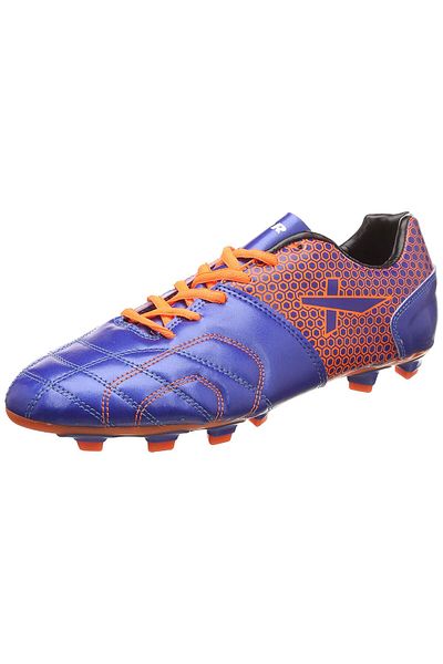 Vector X Breeze Football Shoes (Blue/Orange, 7 UK/ 8 US/ 41 EU) | Synthetic Leather | Lace-Up