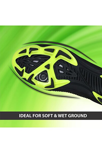 Nivia Dominator 2.0 Football Shoes (Black, 9 UK/ 10 US / 43EU) | PVC Synthetic Leather Upper