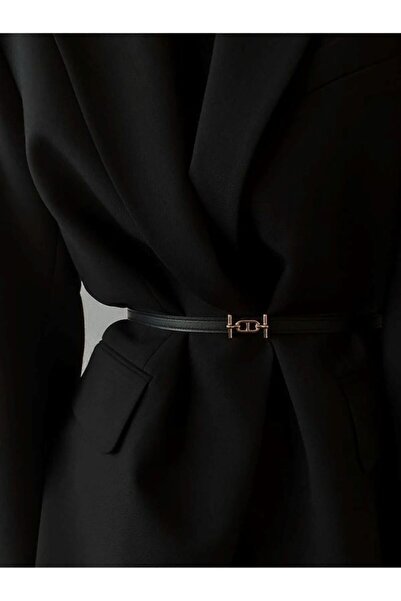 esilanna Tenký dámský pásek se zlatou přezkou, kalhotový pásek, košilový pásek, bundový pásek