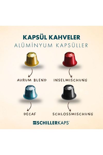 Schiller Pack of 10 Schlossmischung Aluminum Capsules Coffee