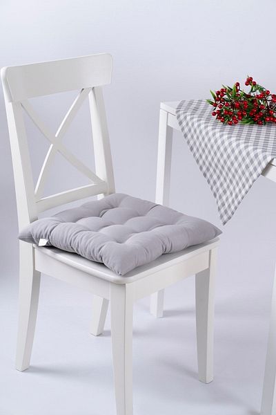 ALTINPAMUK Καρέκλα Daisy Pofidik Grey 9 Stitched Cushion - Lace-Up