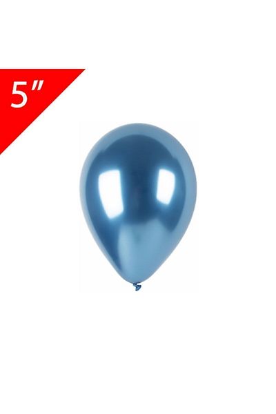 Kalisan Blue Chrome Balloon 20 Pieces Small Size 5 Inch