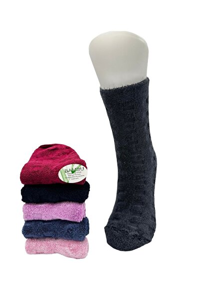 HANKARAYEL Дамски чорапи за хавлии с квадратен шарен мотив - Зимен комплект от 6 чифта