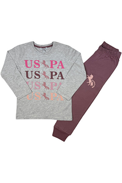U.S. Polo Assn. يو اس بولو اسن. بدلة بناتي مزدوجة - US 2914