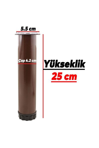 Badem10 Mobilier reglabil Canapea Baza Fotoliu Suport metalic Riser Cafea Picior Picioare 25cm 8buc